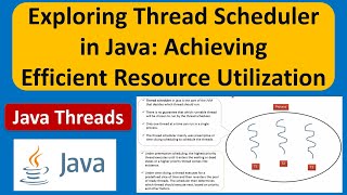 Thread Scheduler in Java: Achieving Efficient Resource Utilization | Java thread scheduling