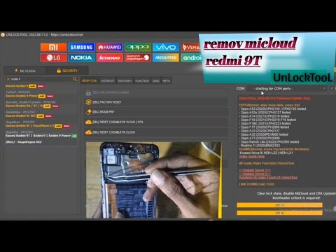 Unlock micloud||frp Redmi 9T[lime] clean via Unlocktool