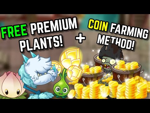 How to get Premium Plants for FREE + Best Coin Farming Method | Plants vs. Zombies 2