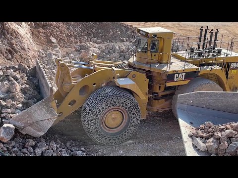 Caterpillar 994 Wheel Loader Loading Caterpillar 777F Dumpers - Samaras Mining Group