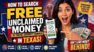 How to search free unclaimed money by social security number in Texas