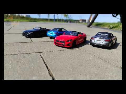 Металлическая машинка Kinsmart 1:34 «BMW Z4» KT5419D, инерционная / Голубой