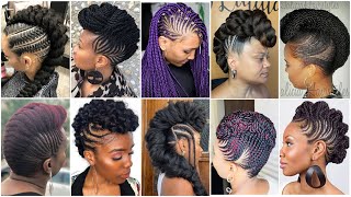 Best Mohawk Cornrow Braids Hairstyles for Ladies 2026||Stylish Braided Mohawk Styles for Black Women