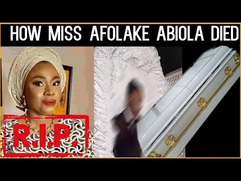 Just in:How Miss Afolake Abiola di@d- True is out