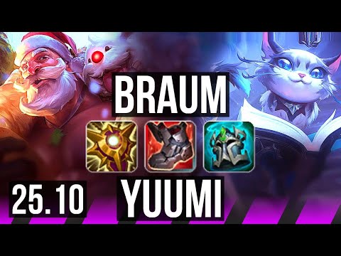 BRAUM & Ezreal vs YUUMI & Smolder (SUP) | KR Diamond | 25.10