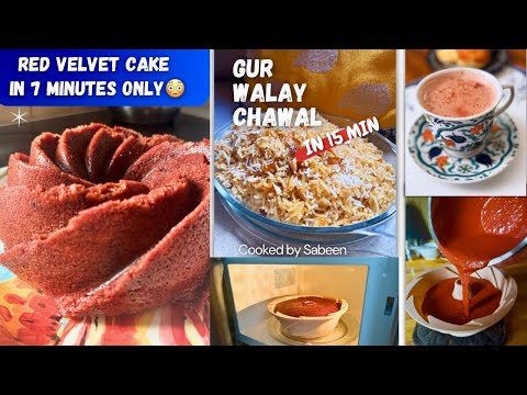 Red velvet cake in minutes|Gur Walay Chawa||My Pakistani Life in Canada|Cooked by Sabeen