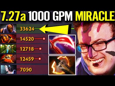 7.27a Miracle Anti Mage 1000 GPM! Still Fastest Farming Machine Fury Desolator Dota 2 Pro Gameplay