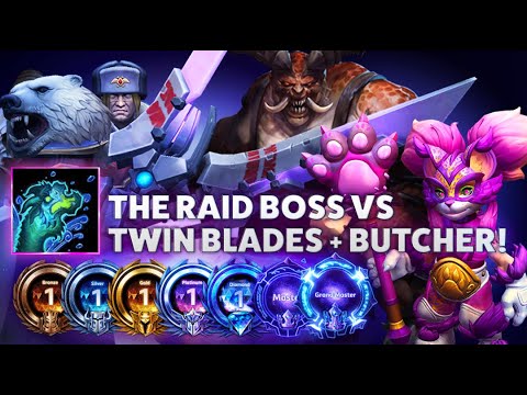 Lili Water Dragon - THE RAID BOSS VS TWIN BLADES + BUTCHER! - Bronze 2 Grandmaster S1 2022
