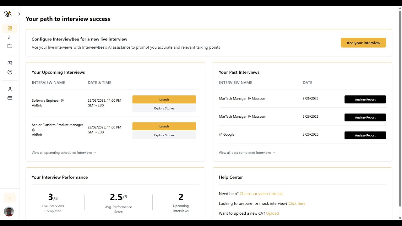InterviewBee Application Full Working Demo