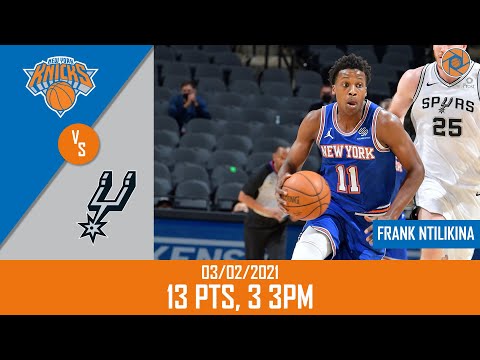Frank Ntilikina's Full Game Highlights: 13 PTS, 3 3PM vs Spurs | 20-21 NBA Season | 03/02/2021