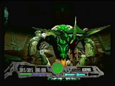 Panzer Dragoon Saga Boss Battle & Enemy Attacks [PAL-60] - Twin Guardians vs Arm Wing - [HD-720p]