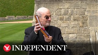 Salman Rushdie receives The Order of the Companions of Honour at Windsor Castle