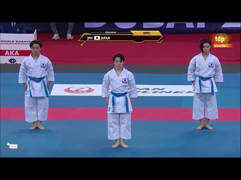 Spain vs Japan. World Karate Championship Dubai 2021. Final. Female Team Kata.