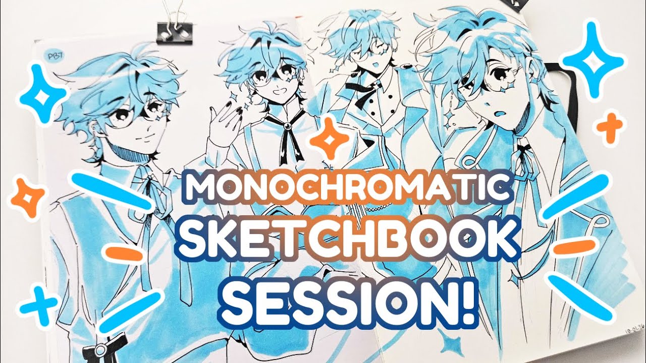 A Simple Sketchbook Spread! 💙