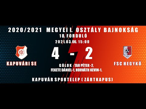 Kapuvári SE - FSC Hegykő 4-2 (0-2)