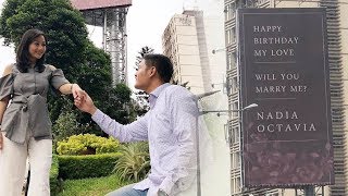 Dilamar Pakai Papan Reklame, Nadia: Mas Adya Memang Suka Beri Kejutan