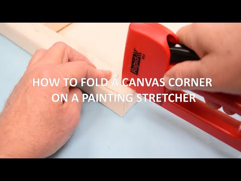 How to fold a canvas corner on a painting stretcher