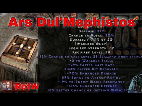 D2R Unique Items - Ars Dul'Mephistos (Occult Tome)