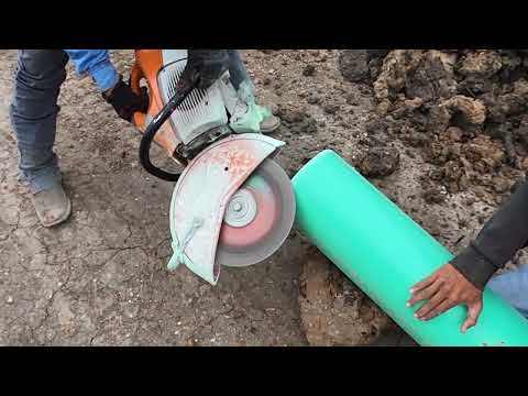 How to install under ground roof drain runoff using SDR 35 pipe.
