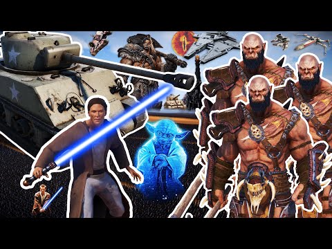 22 MILLION ORCS vs 80,000 JEDI KNIGHTS + 800 TANKS | UEBS 2