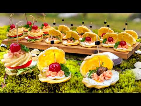 Delicate starters that will suprise your guests! Party choux recipe with seafood and pearls