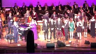 NYE 2015 Pink Martini Zundoko Japanese Businessmen and Confetti Drop