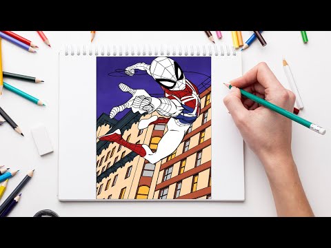 Spiderman Swinging Coloring Pages | Elektronomia - Sky High pt.II [NCS Release