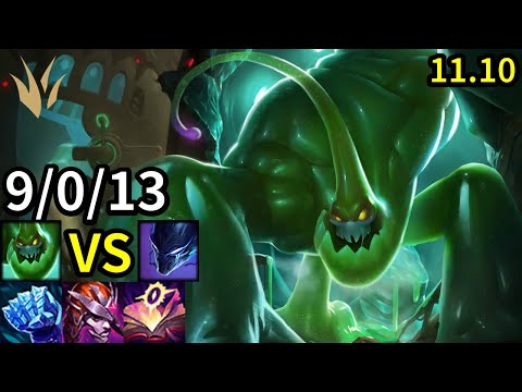 Zac Jungle vs Nocturne - KR Grandmaster | Patch 11.10
