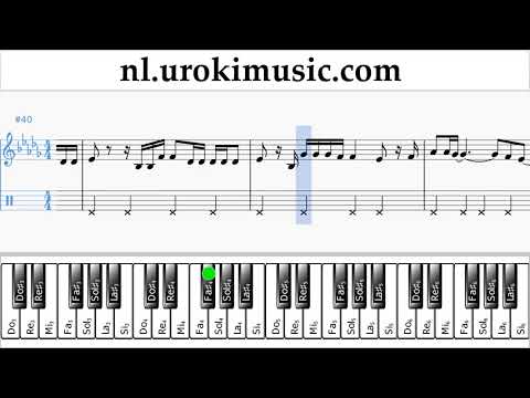 Piano Leren Spelen (rechter hand) Ozuna - Dile Que Tu Me Quieres Tablatura Deel#2 um-i799