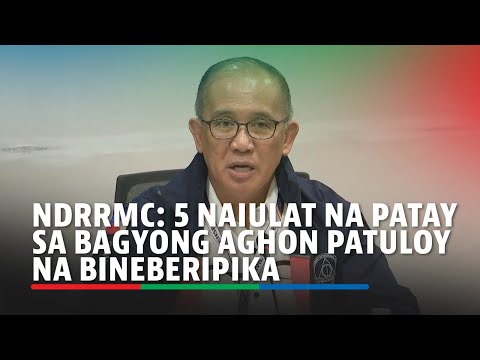 NDRRMC: 5 naiulat na patay sa bagyong Aghon patuloy na bineberipika ABS-CBN News