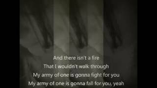 coldplay  - army of one (LYRICS)