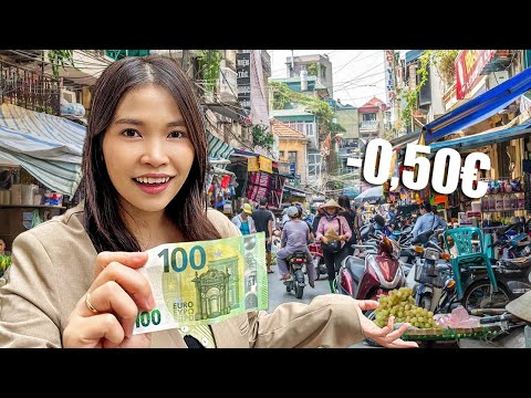 100€ in the cheapest country in the world (1 day millionaire)