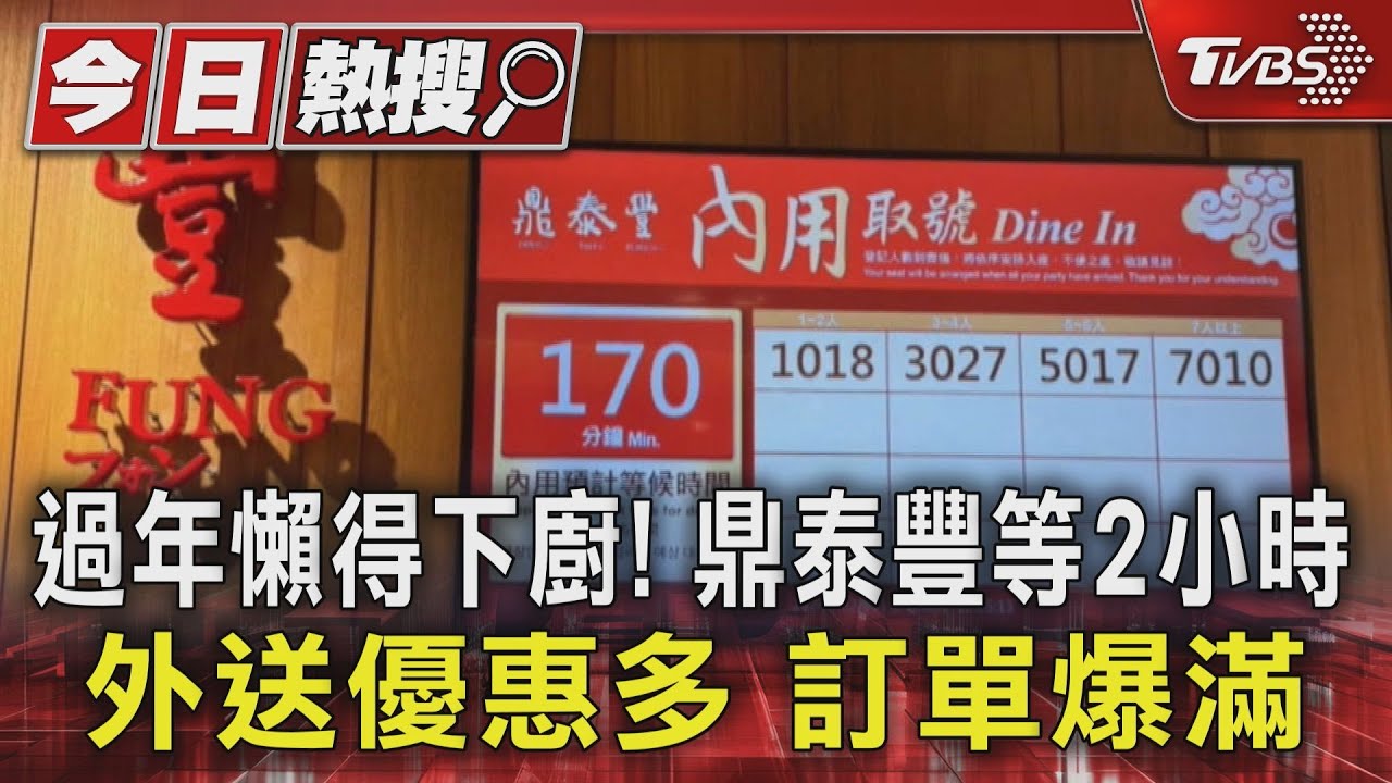過年懶下廚!鼎泰豐等2小時 外送優惠多 訂單爆滿
