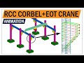 EOT crane support details | Rc column, corbel reinforcements | 3d animation of Rc Corbel | Greyspace