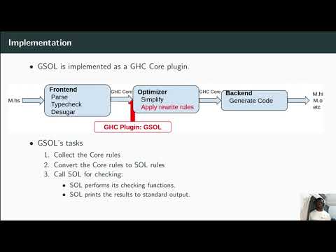 HIW 2021 - Lightning Talk: GSOL: A Confluence Checker for Haskell Rewrite Rules