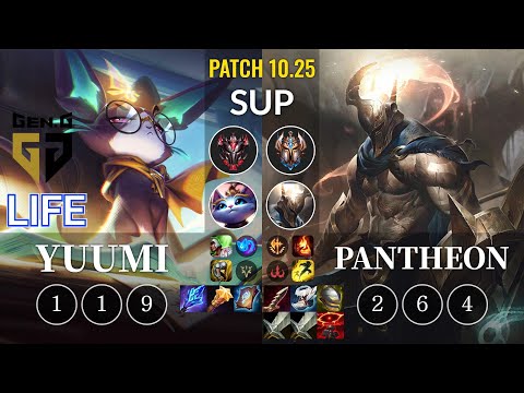 GEN Life Yuumi vs Pantheon Sup - KR Patch 10.25