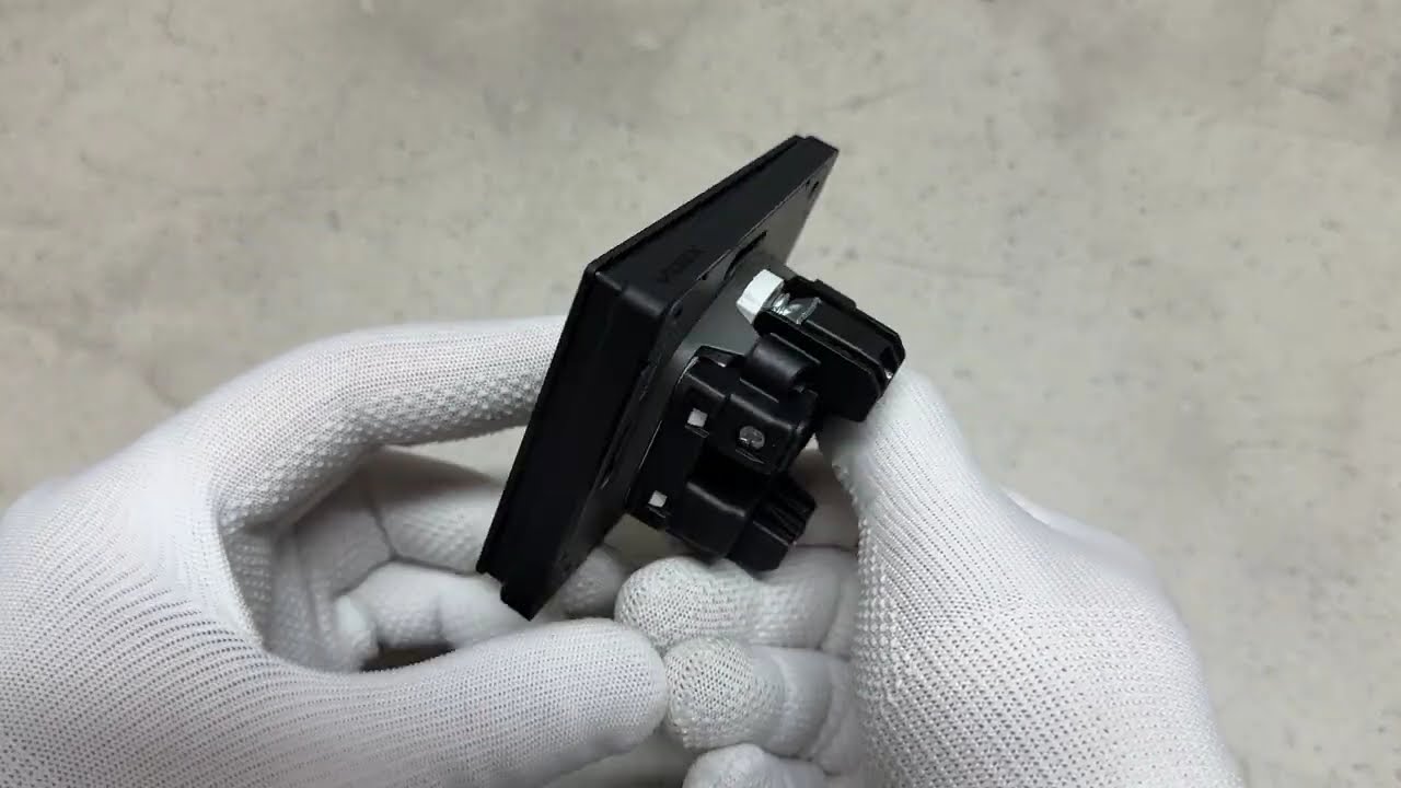 Выключатель одноклавишный проходной угольно-черный VIDEX NOTA (VF-NT-SW1P-BL)