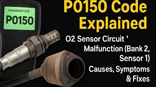 P0150 Code Explained – O2 Sensor Circuit Malfunction (Bank 2, Sensor 1) Causes, Symptoms & Fixes