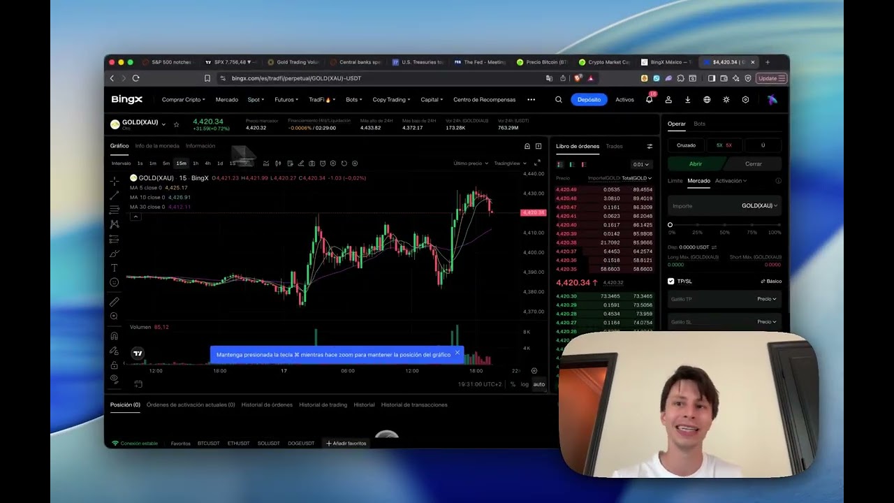 Algo pasa con el oro? Operando oro y acciones sin salir de mi cuenta cripto!