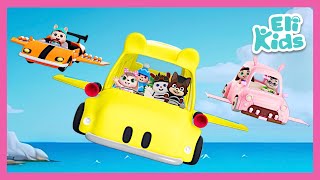 Flying Car & Bus | Transform Vehicles Fun | Eli Kids Songs