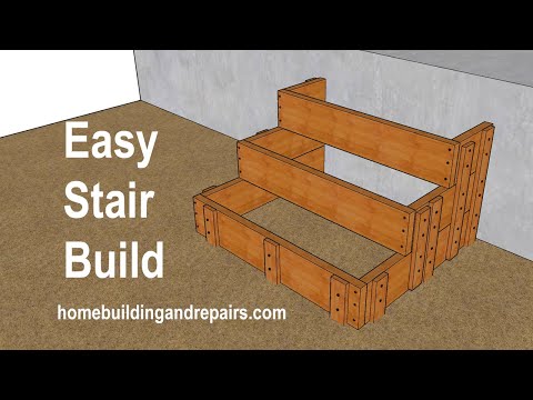 How To Form 3 Step Concrete Deck or Porch Stairs - Measurements And Assembly Instructions