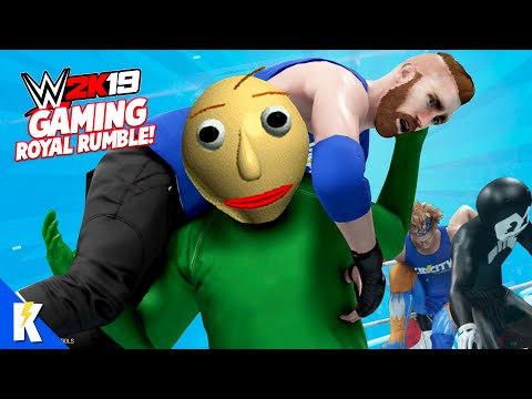 WWE 2k19 Gaming Royal Rumble! Baldi, Hello Neighbor, and Bendy! | K-City GAMING