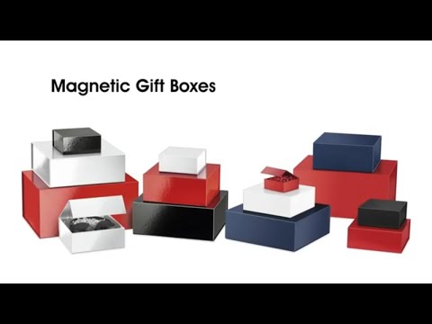 Magnetic Gift Boxes - Matte, 8 x 8 x 3 1/8, Black - ULINE - Carton of 10 - S-24511BL