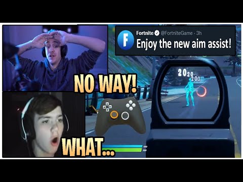 Ninja & Mongraal React To New Aiming Feature For Controller Players In Fortnite! (Gyro Controls)