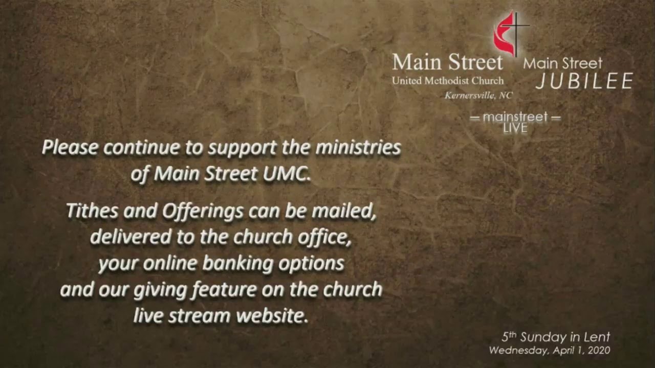 MSUMC - Oasis Service - April 8, 2020 (5:30pm)