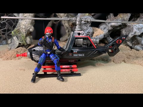 Cobra Fang GI Joe Retro Collection modern vehicle with pilot review F.A.N.G. Air Trooper