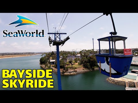 4K Bayside Skyride FULL RIDE at SeaWorld San Diego