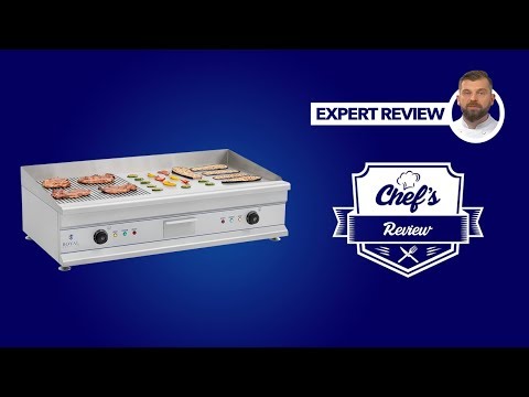 vídeo - Plancha eléctrica fry-top doble - 100 cm - liso - 2 x 3.200 W