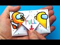 AMONG US DISTRACTION DANCE Transformations ARTS PAPER CRAFTS Pull Tab Origami Envelope Card