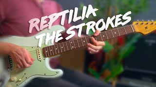 Play Reptilia by The Strokes - guitar lesson tutorial